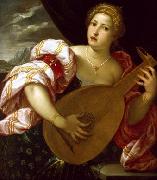 MICHELI Parrasio Young Woman Playing a Lute oil painting artist